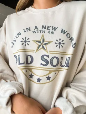 Old Soul Graphic Sweatshirt - Sand