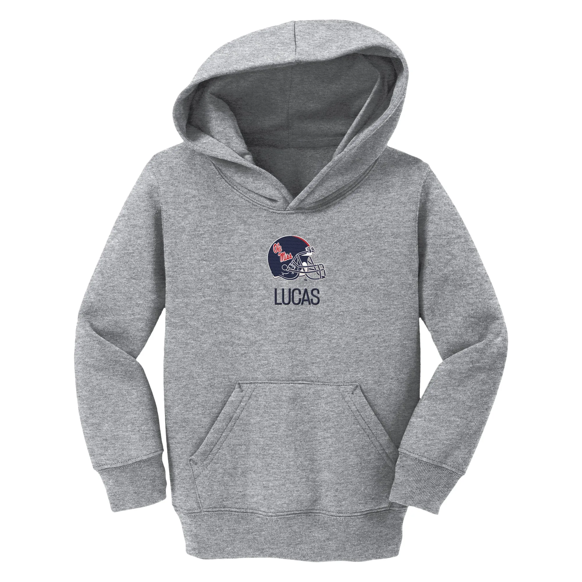 Personalized Ole Miss Rebels Helmet Toddler Pullover Sweatshirt