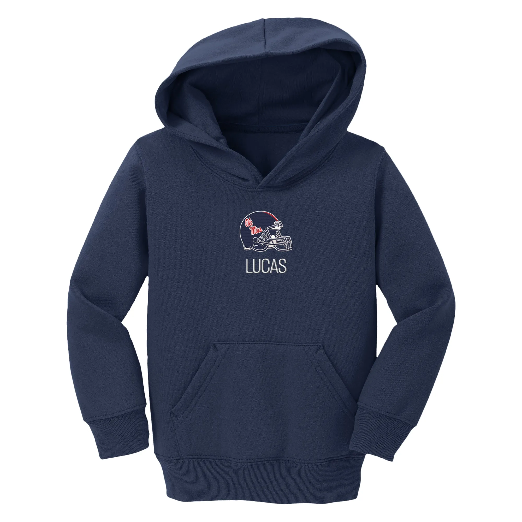 Personalized Ole Miss Rebels Helmet Toddler Pullover Sweatshirt