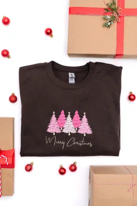 PREORDER: Merry Trees Embroidered Sweatshirt (Ships in 2-3 Weeks)