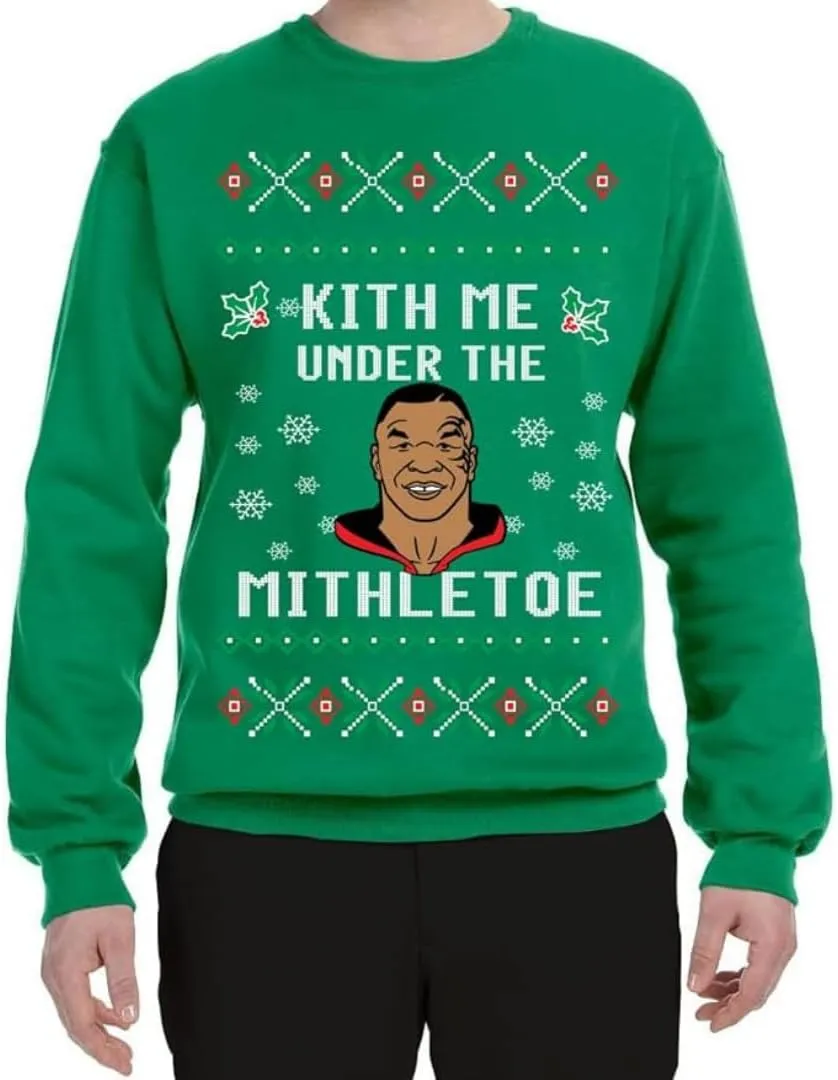 Pure Essence Merry Mike Tyson Ugly Christmas Sweater Unisex Crewneck Graphic Sweatshirt