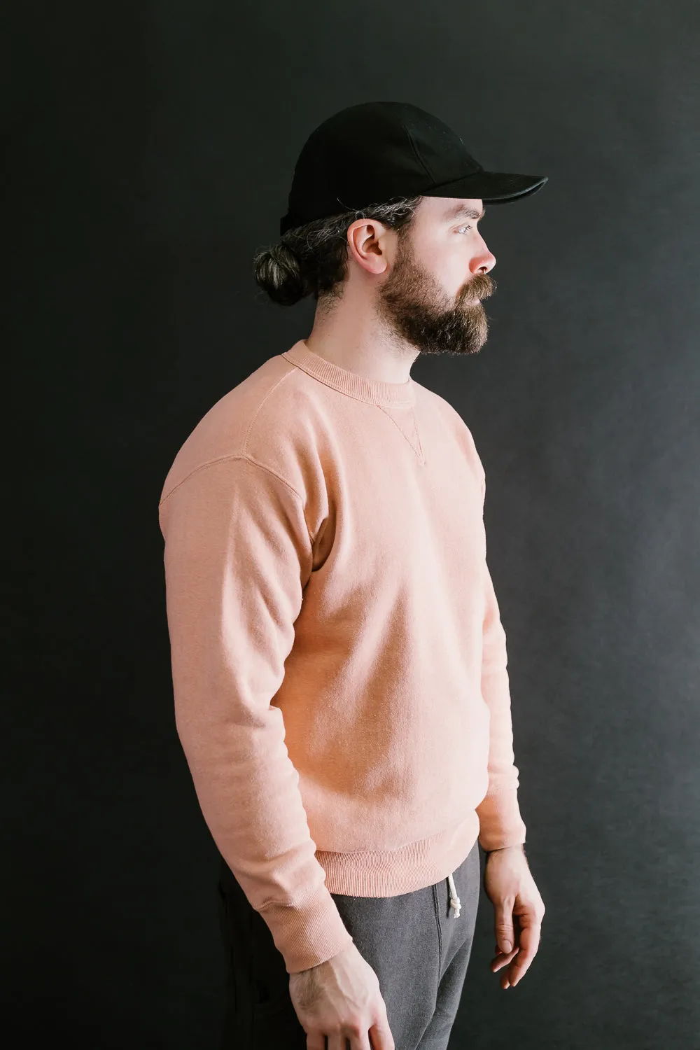 "Tsuriami" Loop Wheel Sweatshirt - Salmon Pink