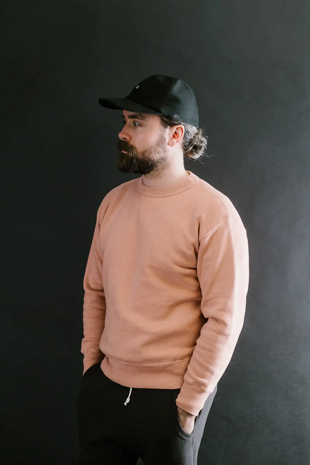 "Tsuriami" Loop Wheel Sweatshirt - Salmon Pink
