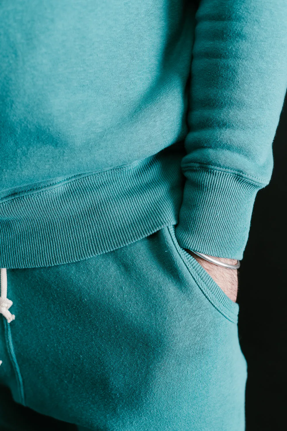 "Tsuriami" Loop Wheel Sweatshirt - Turquoise