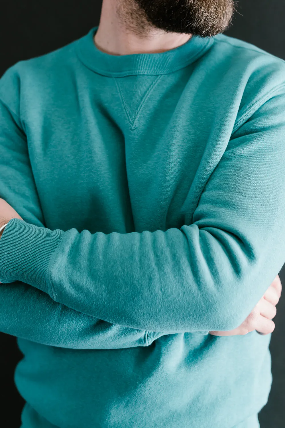 "Tsuriami" Loop Wheel Sweatshirt - Turquoise