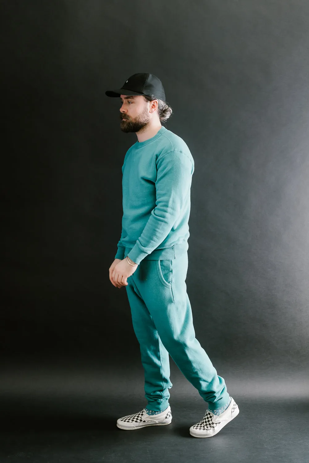 "Tsuriami" Loop Wheel Sweatshirt - Turquoise