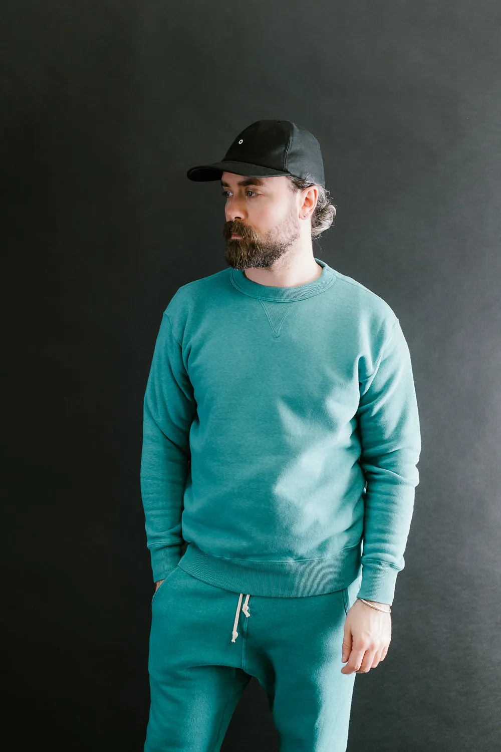 "Tsuriami" Loop Wheel Sweatshirt - Turquoise