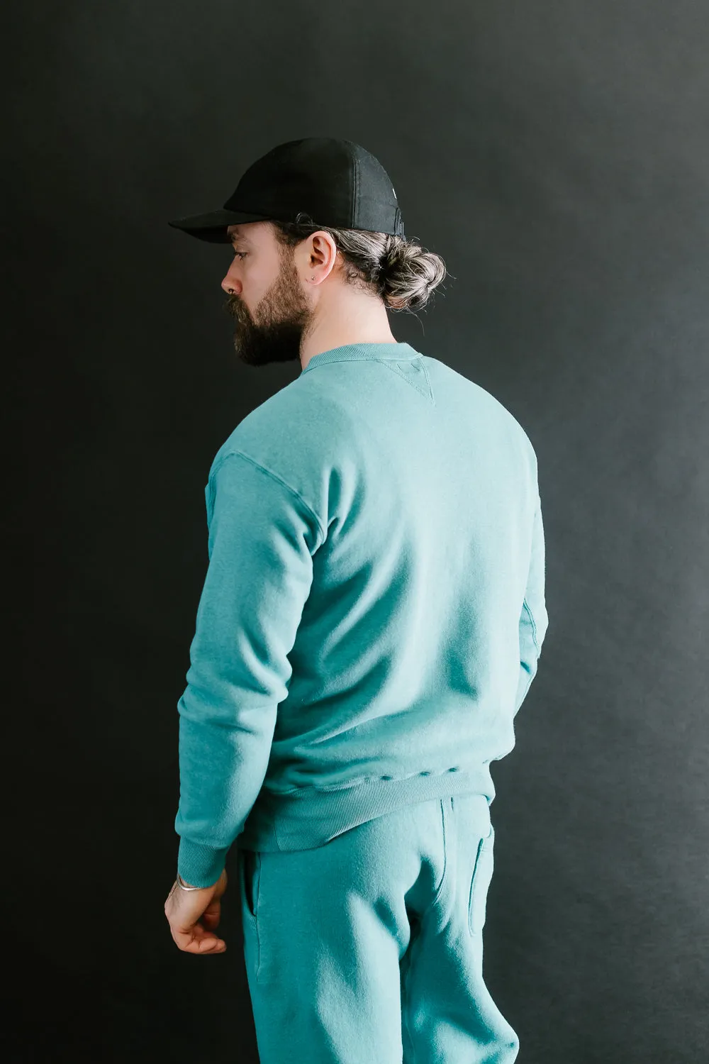 "Tsuriami" Loop Wheel Sweatshirt - Turquoise