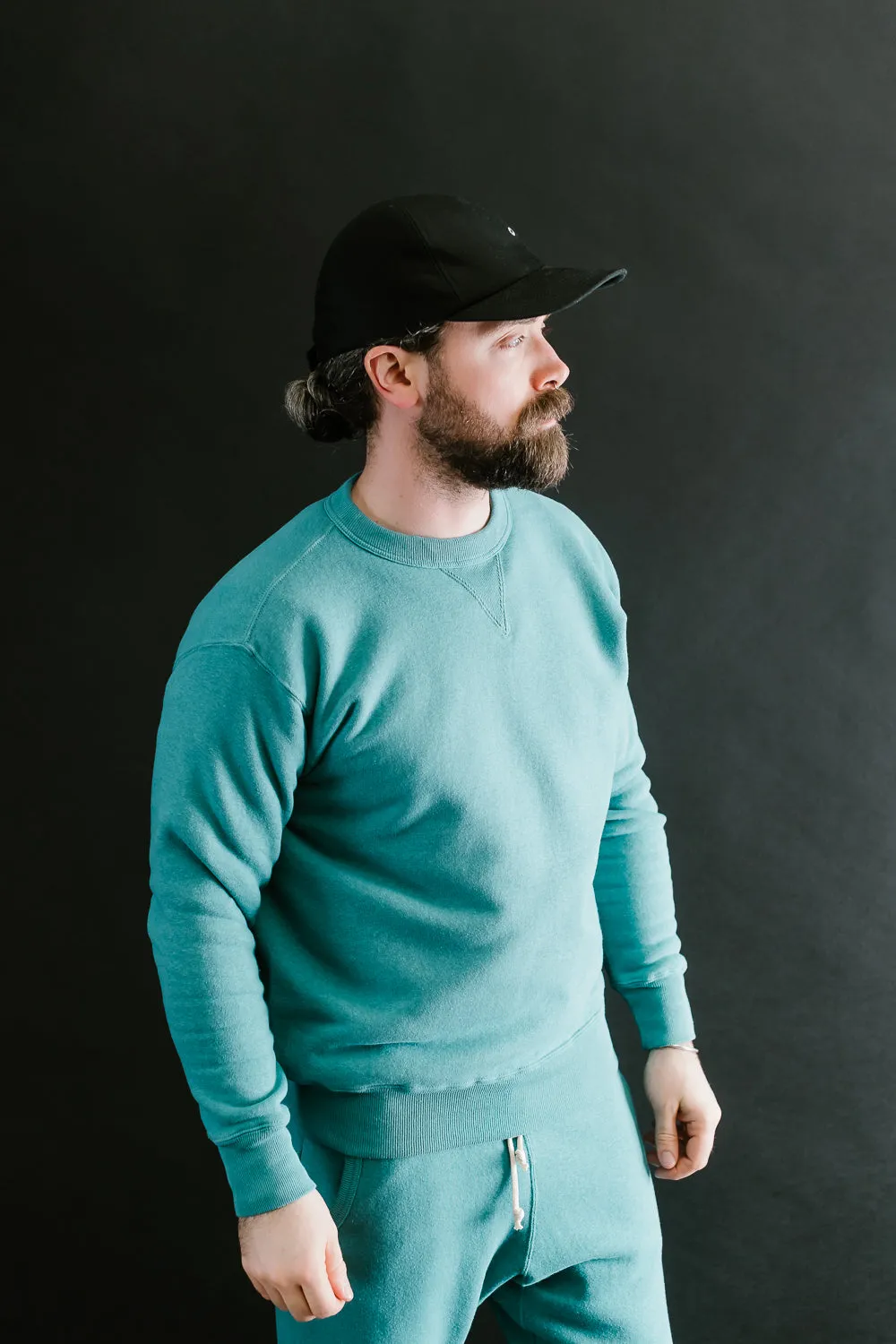 "Tsuriami" Loop Wheel Sweatshirt - Turquoise