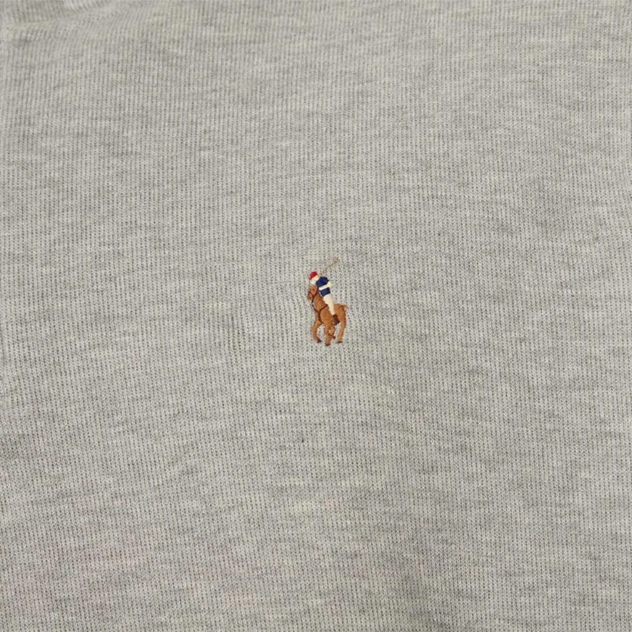 Ralph Lauren Half Zip Logo Grey Sweatshirt