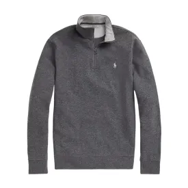 Ralph Lauren Logo Half Zip Grey Sweatshirt