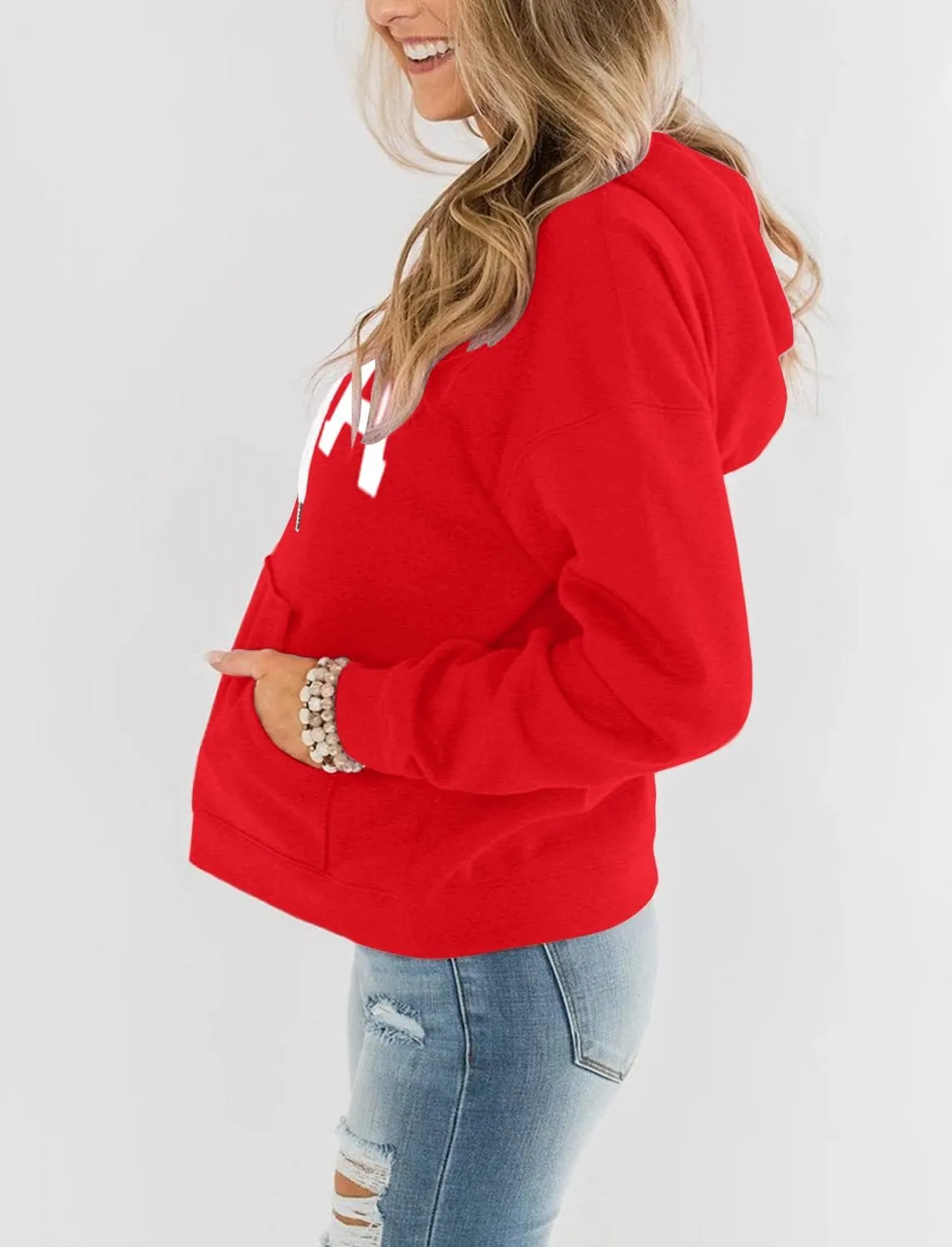 REVETRO Womens Hoodie Graphic Tie Dye Sweatshirt Casual Long Sleeve Hoodies Drawstring Pullover Tops With Pocket