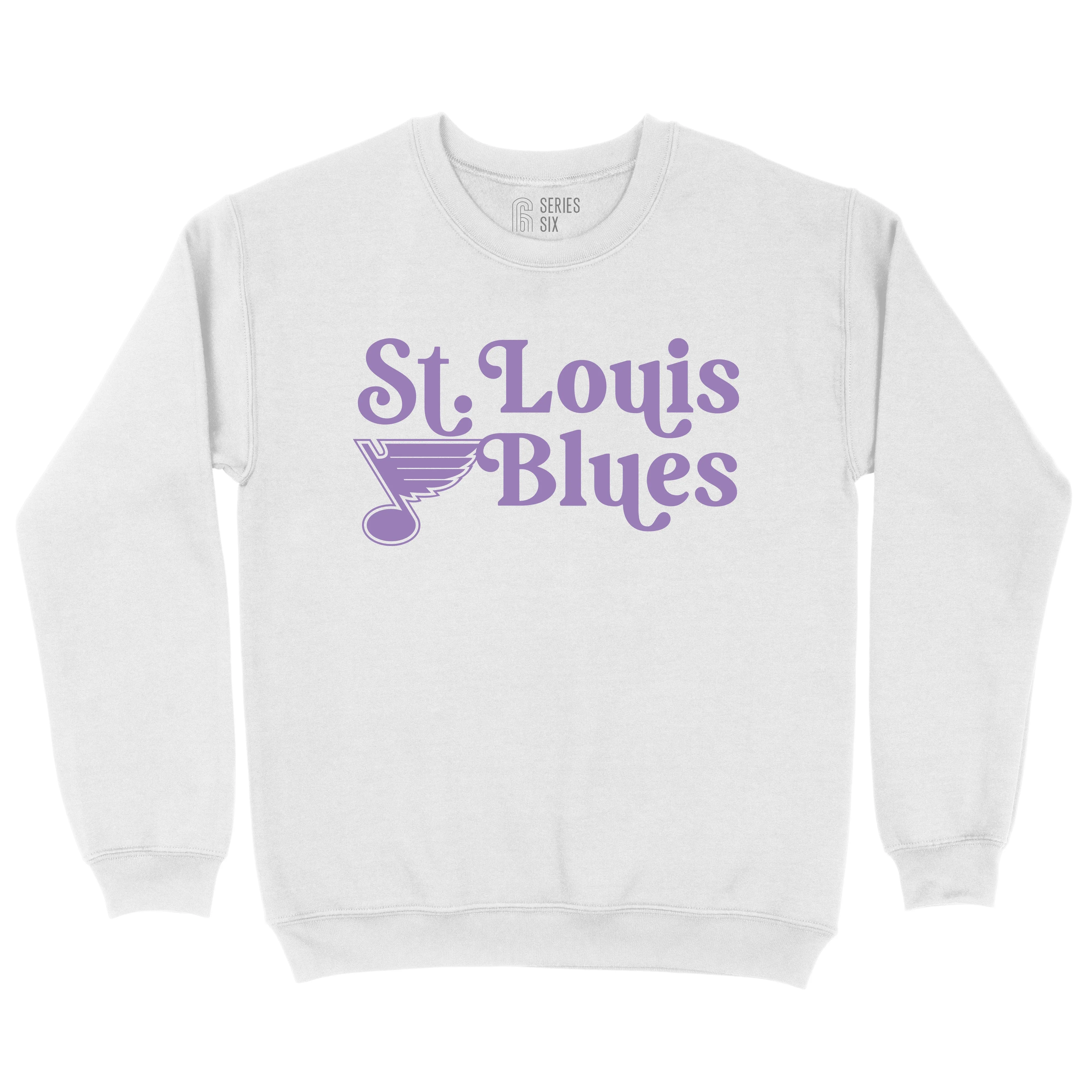 ST. LOUIS BLUES SERIES SIX WHITE CREW SWEATSHIRT