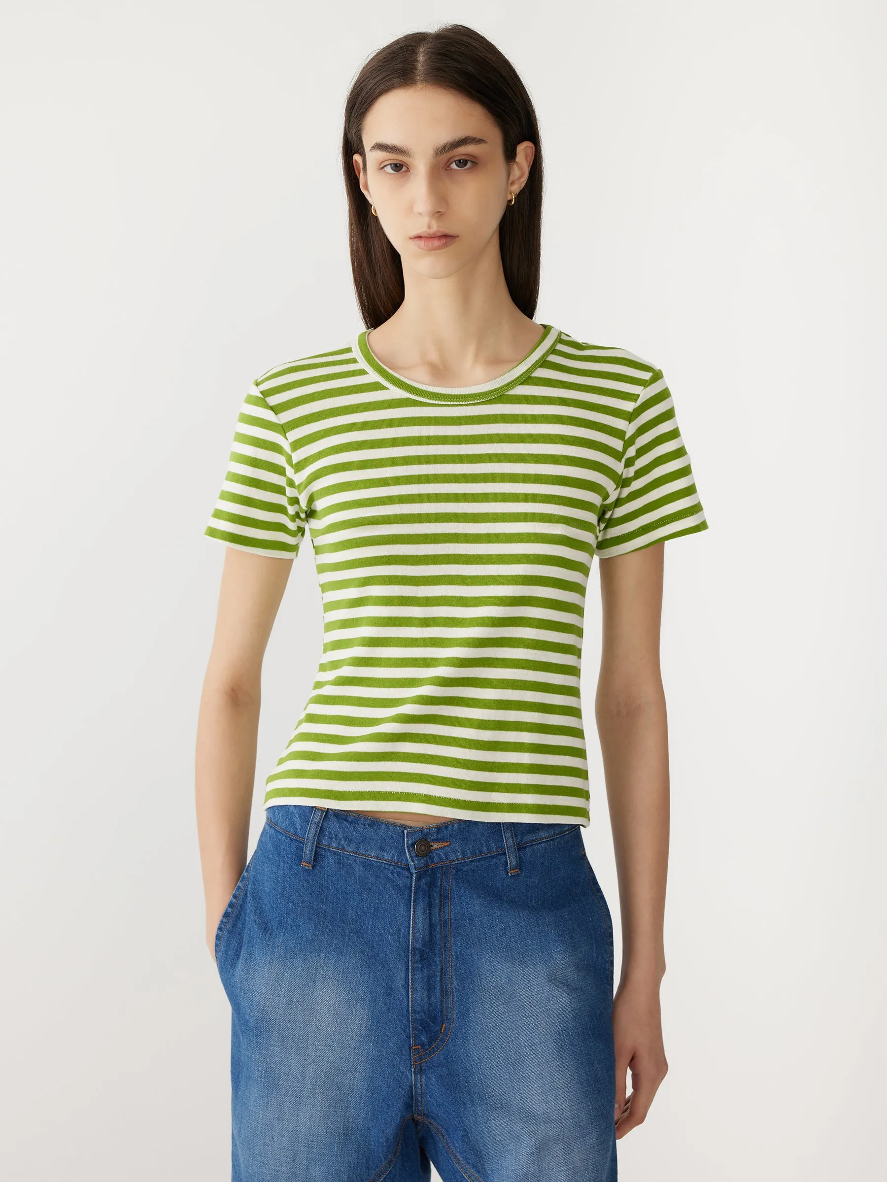 stripe slim rib baby t.shirt