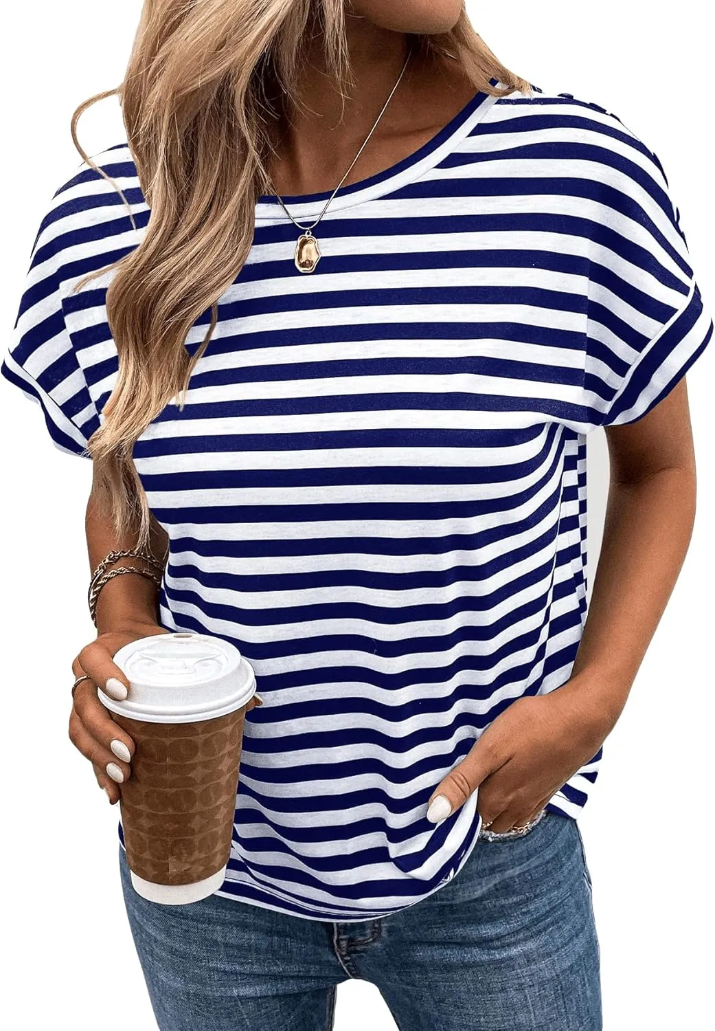 SweatyRocks Women's V-Cut Criss Cross Back Short Sleeve Tee Shirts Casual Summer Crew Neck Backless Tops