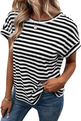 SweatyRocks Women's V-Cut Criss Cross Back Short Sleeve Tee Shirts Casual Summer Crew Neck Backless Tops