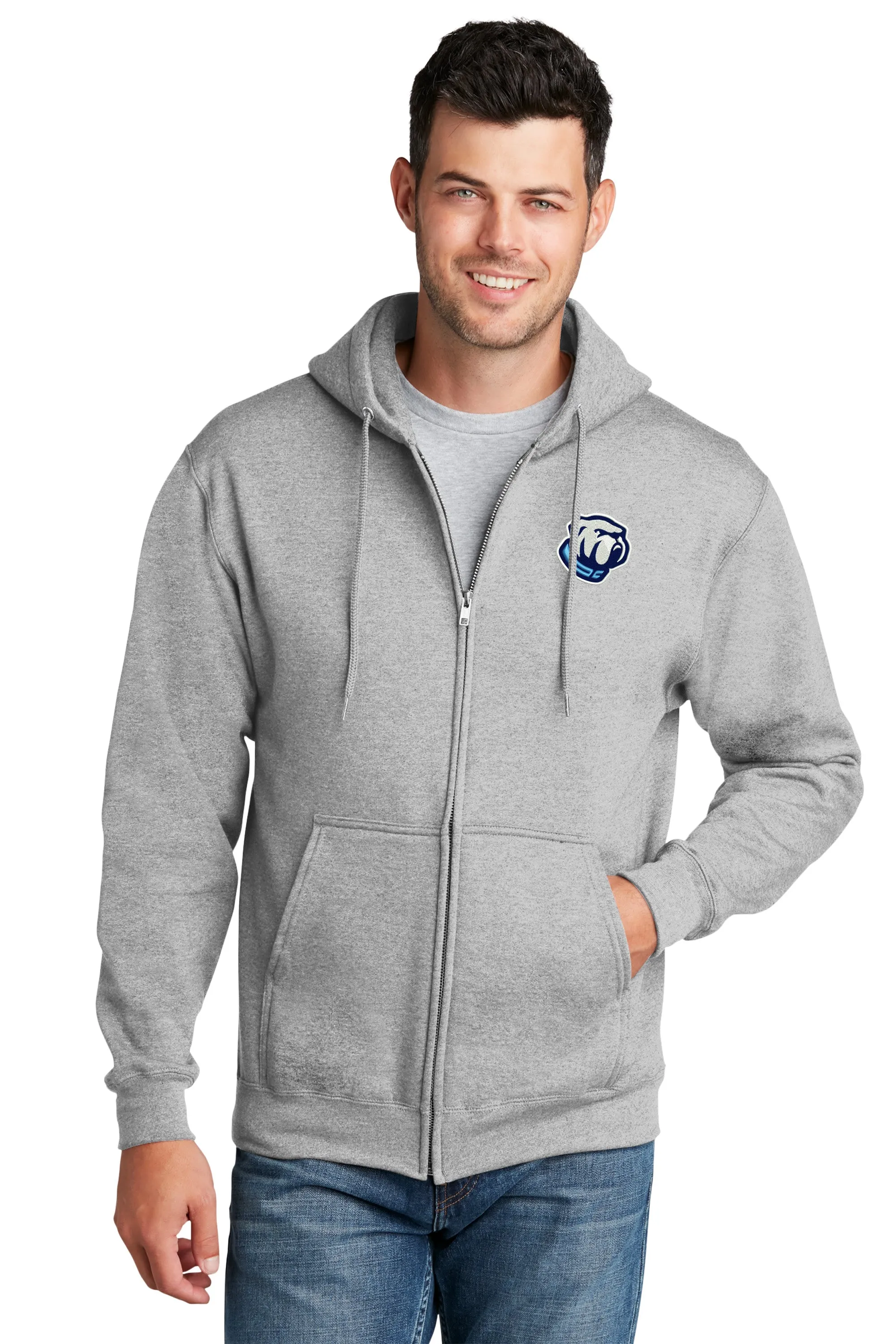 The Citadel Bulldog Core Fleece Full-Zip Hooded Sweatshirt
