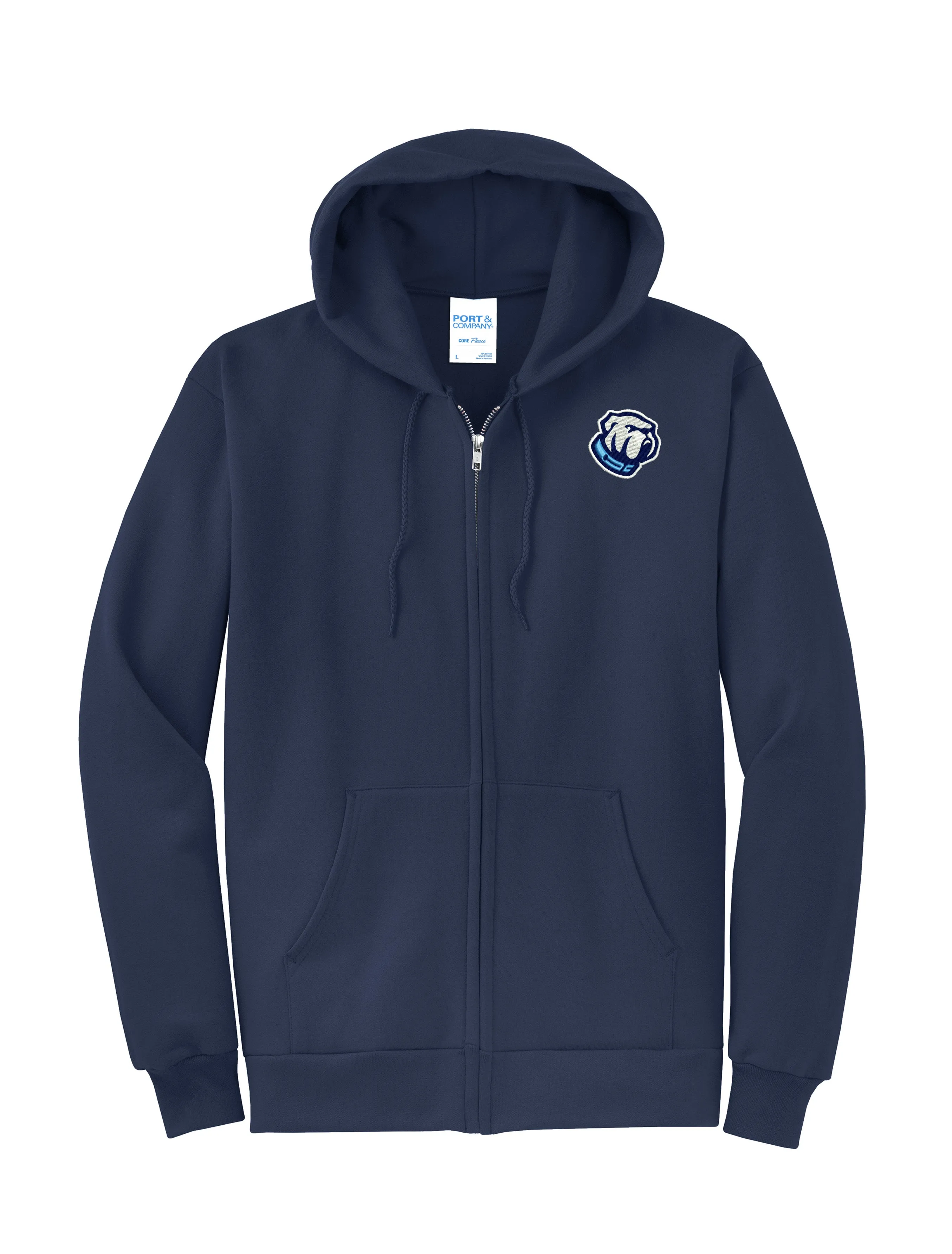 The Citadel Bulldog Core Fleece Full-Zip Hooded Sweatshirt