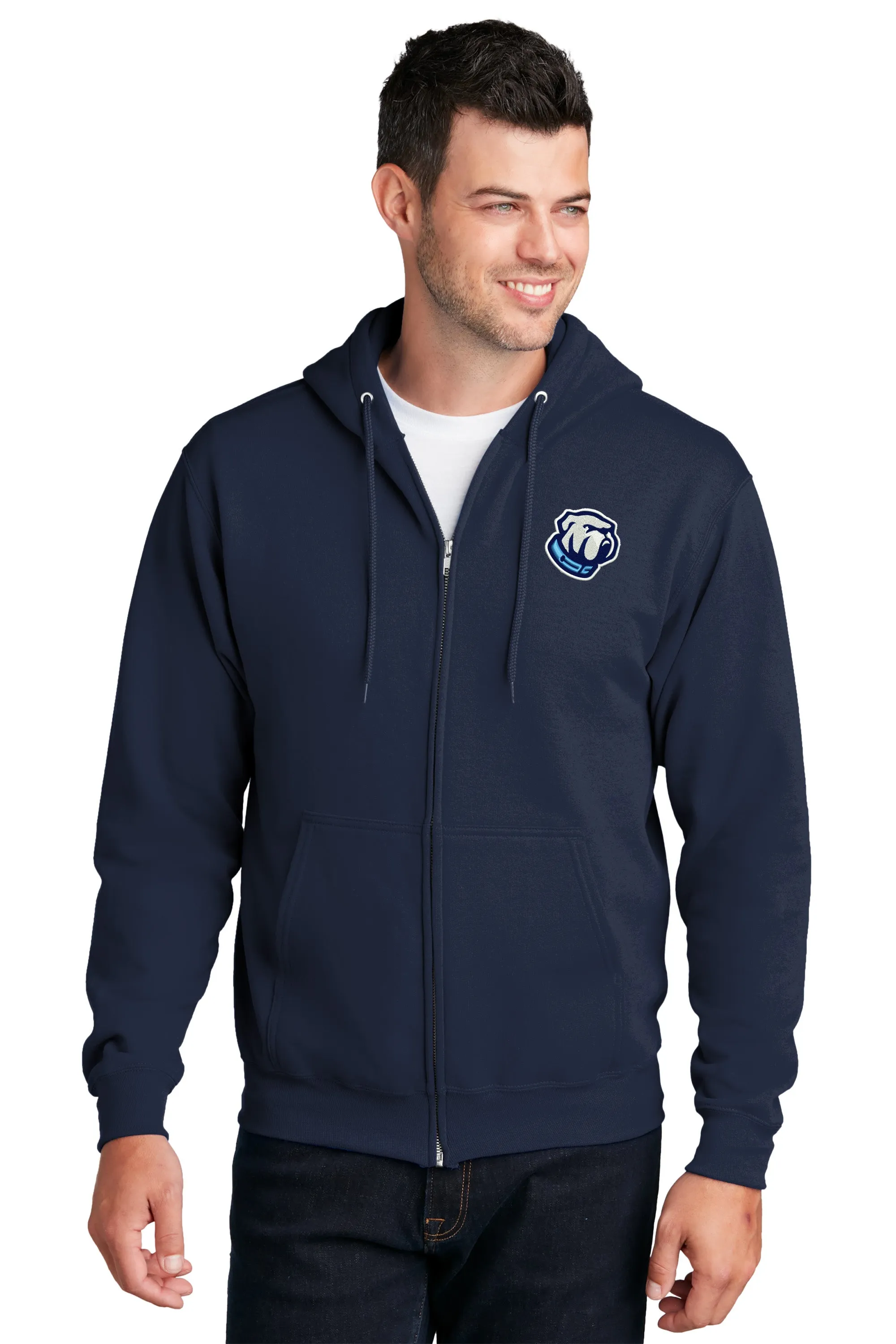 The Citadel Bulldog Core Fleece Full-Zip Hooded Sweatshirt