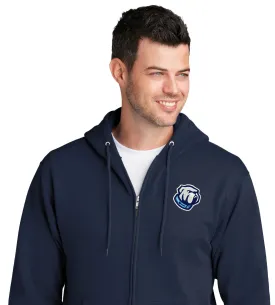 The Citadel Bulldog Core Fleece Full-Zip Hooded Sweatshirt