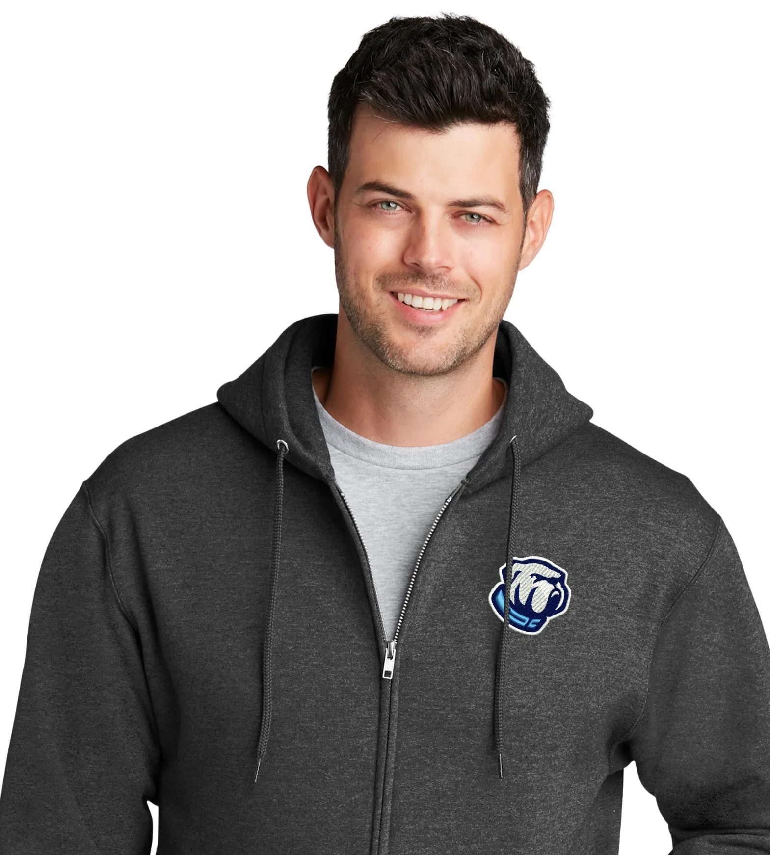 The Citadel Bulldog Core Fleece Full-Zip Hooded Sweatshirt