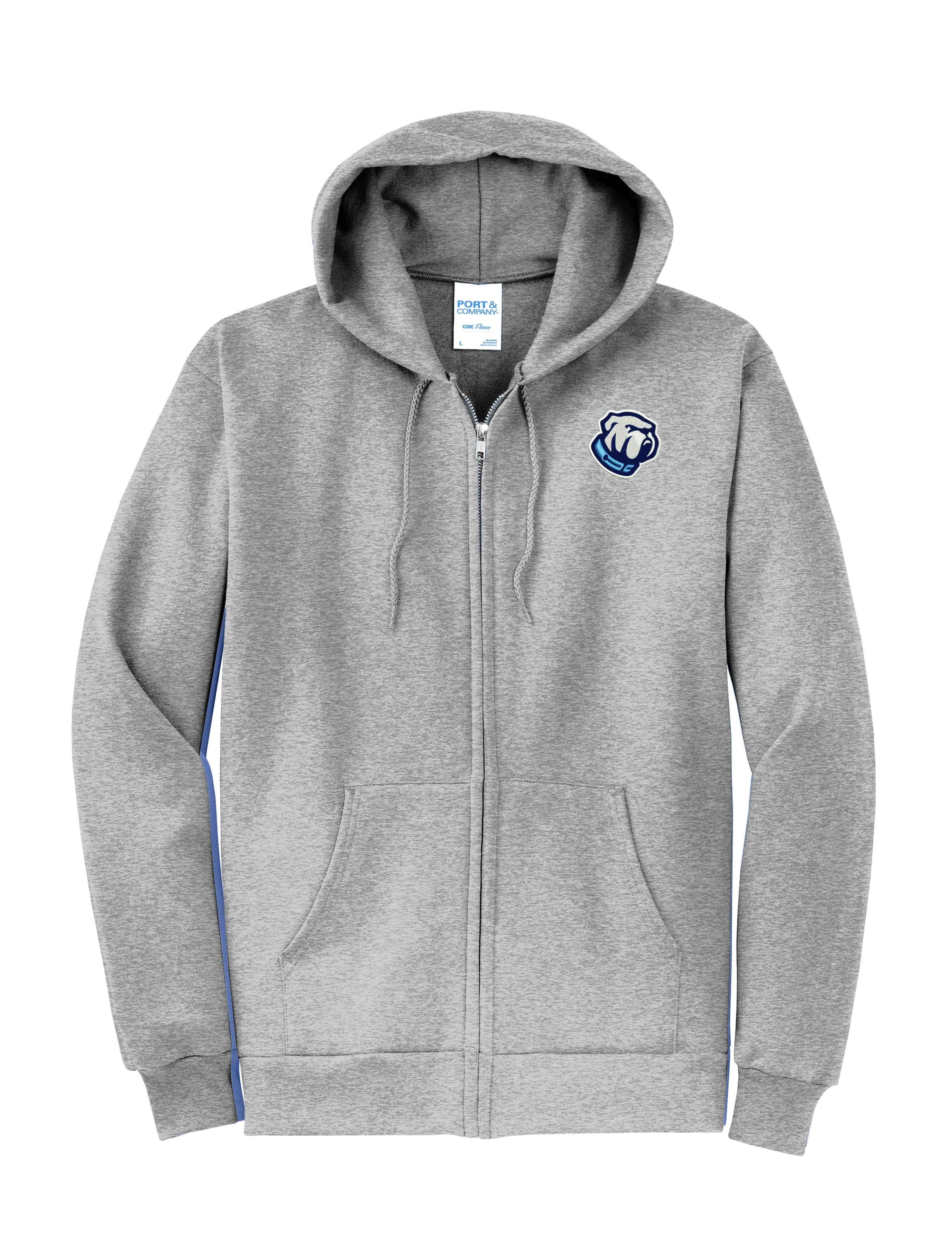 The Citadel Bulldog Core Fleece Full-Zip Hooded Sweatshirt