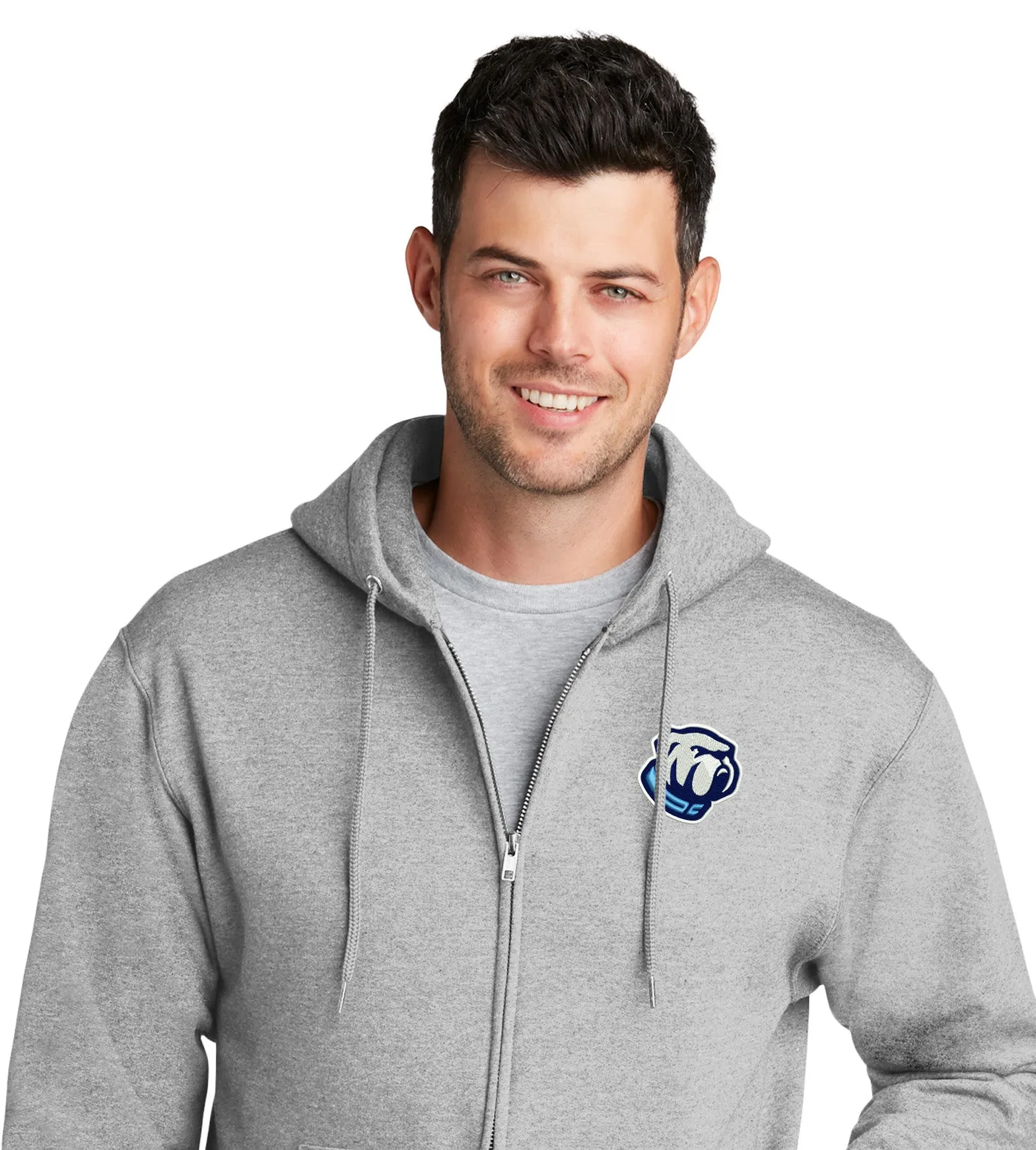 The Citadel Bulldog Core Fleece Full-Zip Hooded Sweatshirt