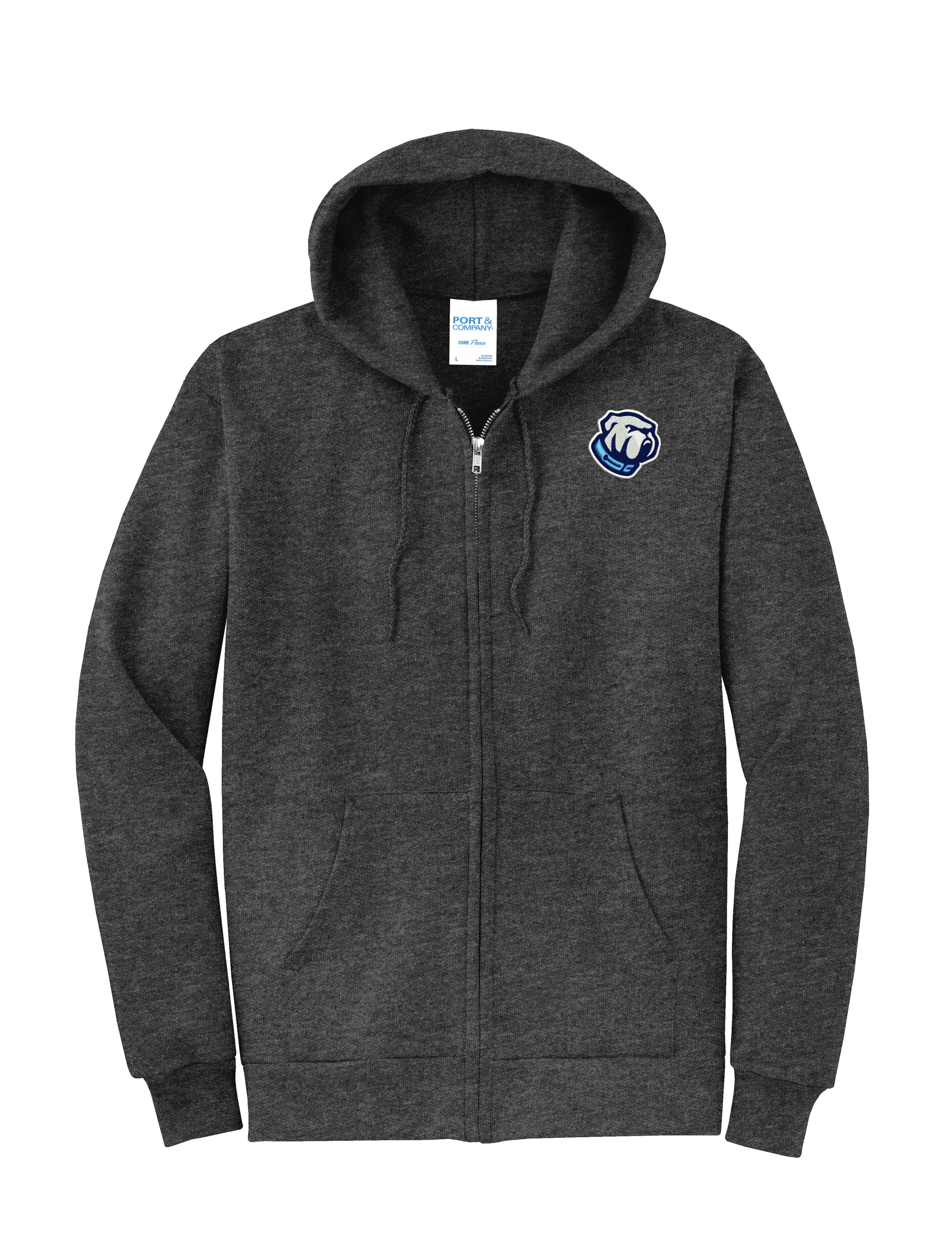 The Citadel Bulldog Core Fleece Full-Zip Hooded Sweatshirt