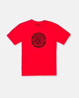 Toddler Boys Circle Stone Short Sleeve Tee - Red