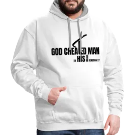 Uniquely You Mens Hoodie - Pullover Hooded Sweatshirt - Graphic/God Created Man