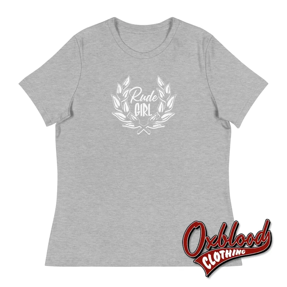 Womens Rude Girl T-Shirt - Ladies' Ska Laurel Wreath Crest