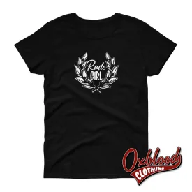 Womens Rude Girl T-Shirt - Ladies' Ska Laurel Wreath Crest